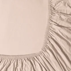 Drap-housse en percale de coton - Rose des Sables