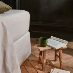 Drap-housse en percale de coton - Rose des Sables