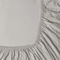 Drap-housse en percale de coton - Gris Pavot