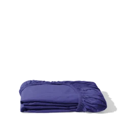 Drap-housse en percale de coton - Bleu Néon