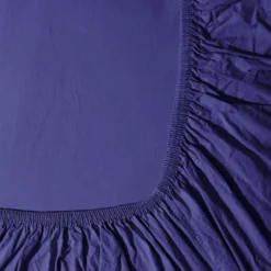 Drap-housse en percale de coton - Bleu Néon
