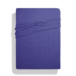 Drap-housse en percale de coton - Bleu Néon
