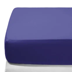 Drap-housse en percale de coton - Bleu Néon