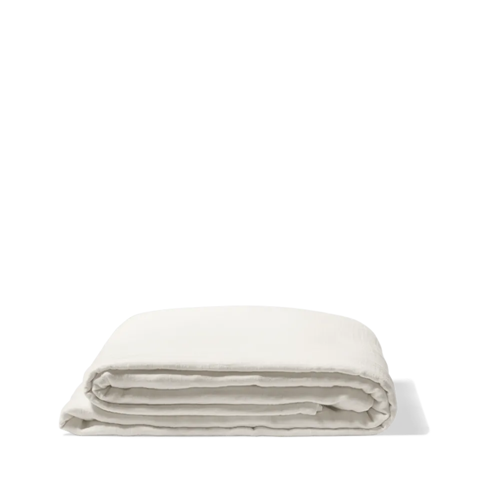 Drap plat en gaze de coton - Blanc de Meudon