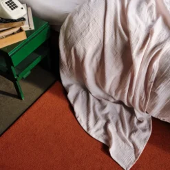 Drap plat en gaze de coton - Rose de Bagatelle