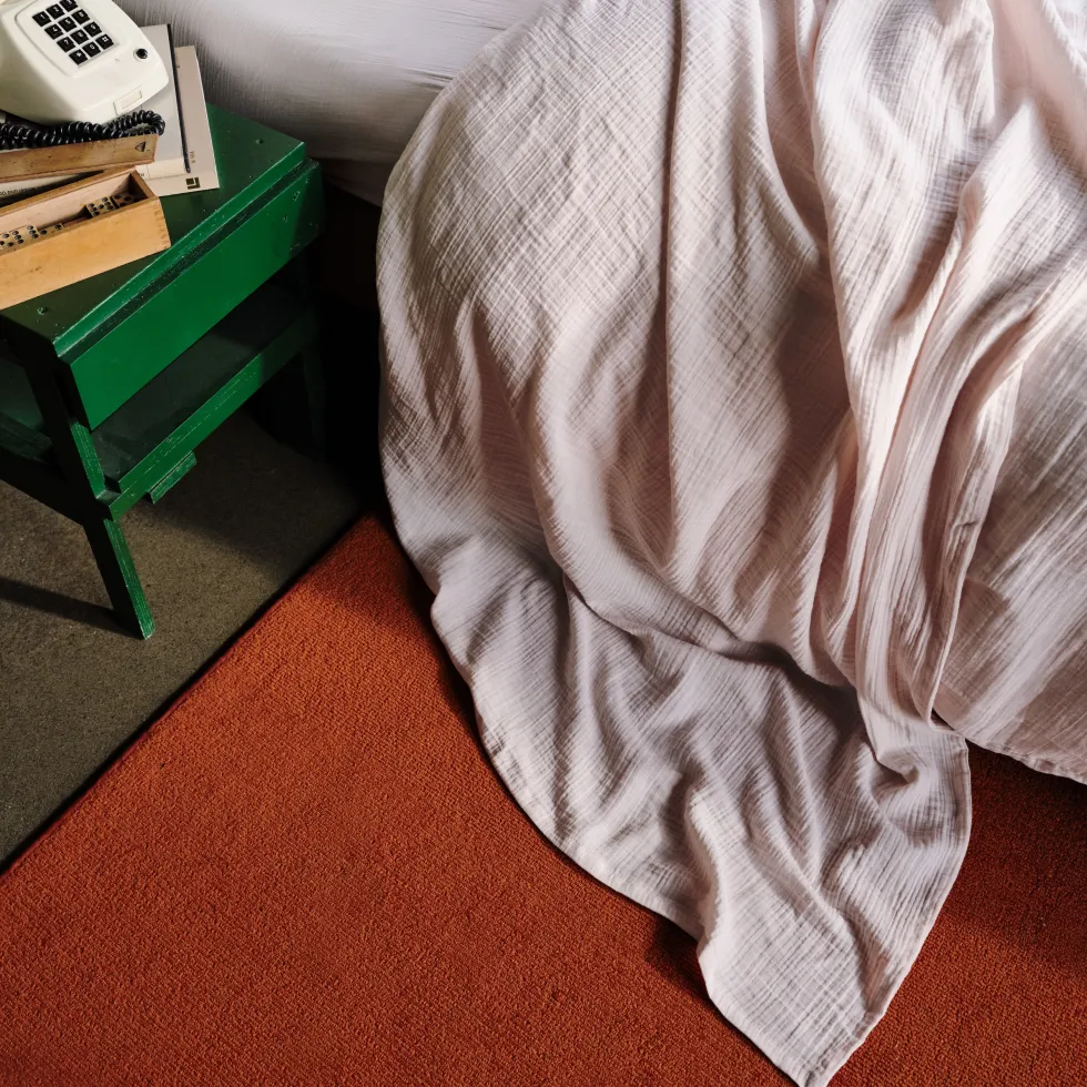 Drap plat en gaze de coton - Rose de Bagatelle