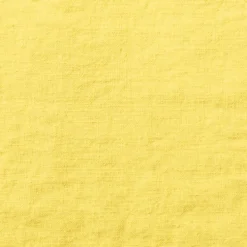 Drap plat en lin lavé - Jaune Citronnade