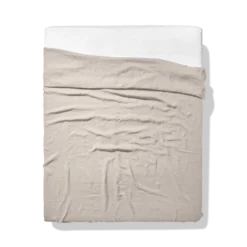 Drap plat en lin lavé - Pierre