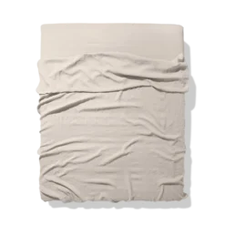 Drap plat en lin lavé - Pierre