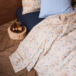Drap plat en percale de coton - Tataki Herbier