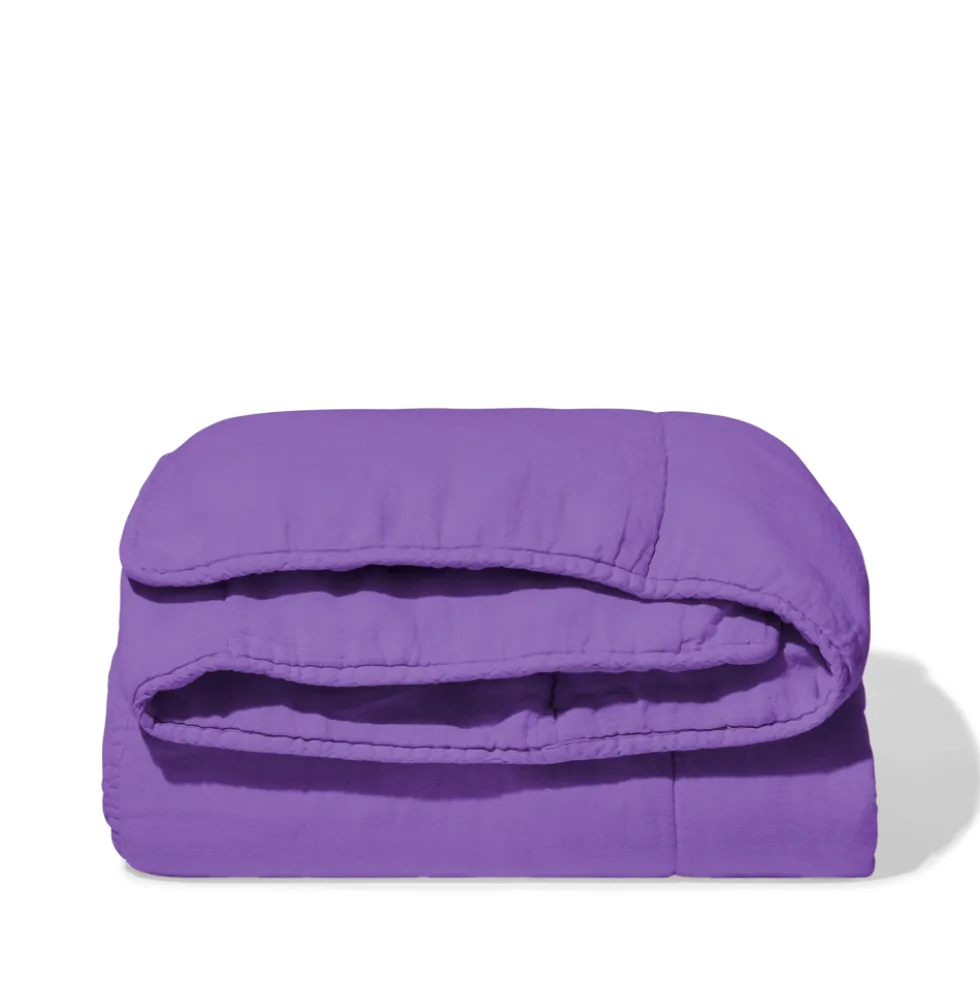 Édredon en 100% lin lavé - Violet Orage