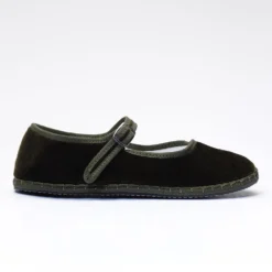 Drogheria Crivellini - Ballerines Jane Velvelt à attache - Olive