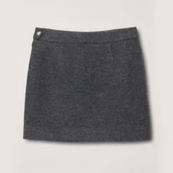 Dunst - Mini jupe en laine - Gris