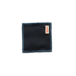 Ensemble de 6 dessous de verre en lin lavé - Bleu encre