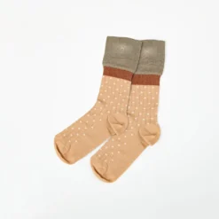 Exquisite J - Chaussettes CA71 - Beige et Blanc