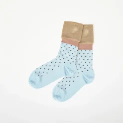 Exquisite J - Chaussettes CA71 - Bleu et Beige