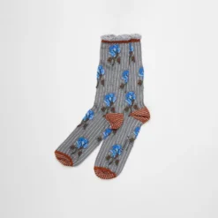 Exquisite J - Chaussettes CA54 - Gris et Bleu