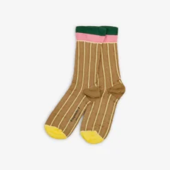 Exquisite J - Chaussettes CA81 - Marron et Jaune