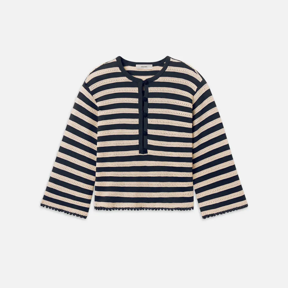 Frame - Pull Captain - Crème & Marine