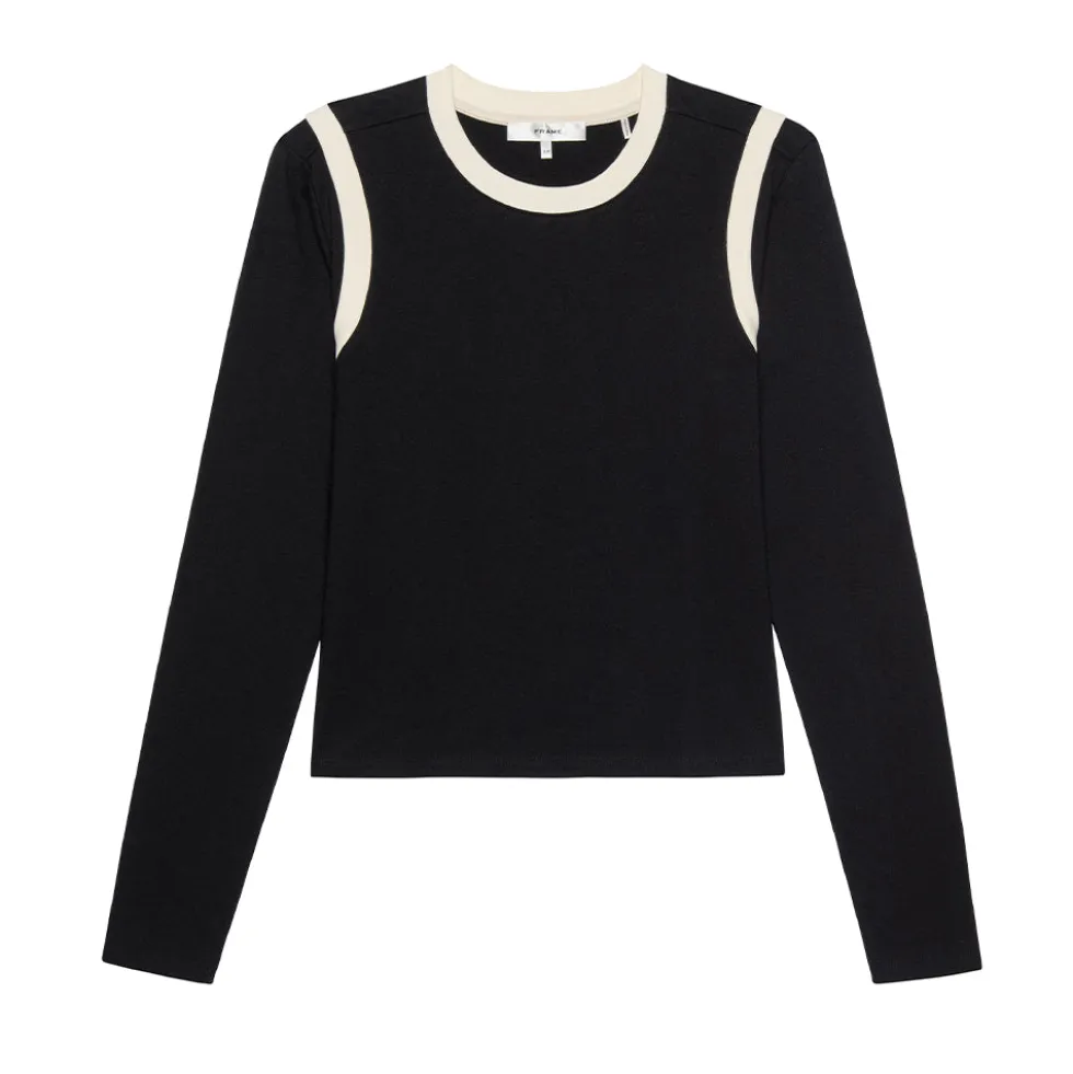 Frame - Top à empiècements - Noir