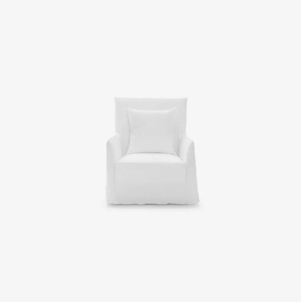 Gervasoni - Fauteuil Ghost n°05 - Lin Blanc