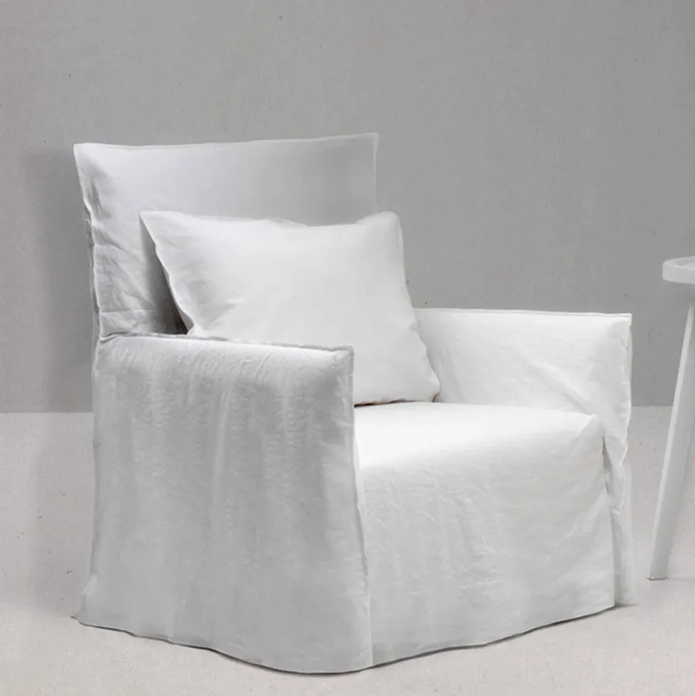 Gervasoni - Fauteuil Ghost n°05 - Lin Blanc