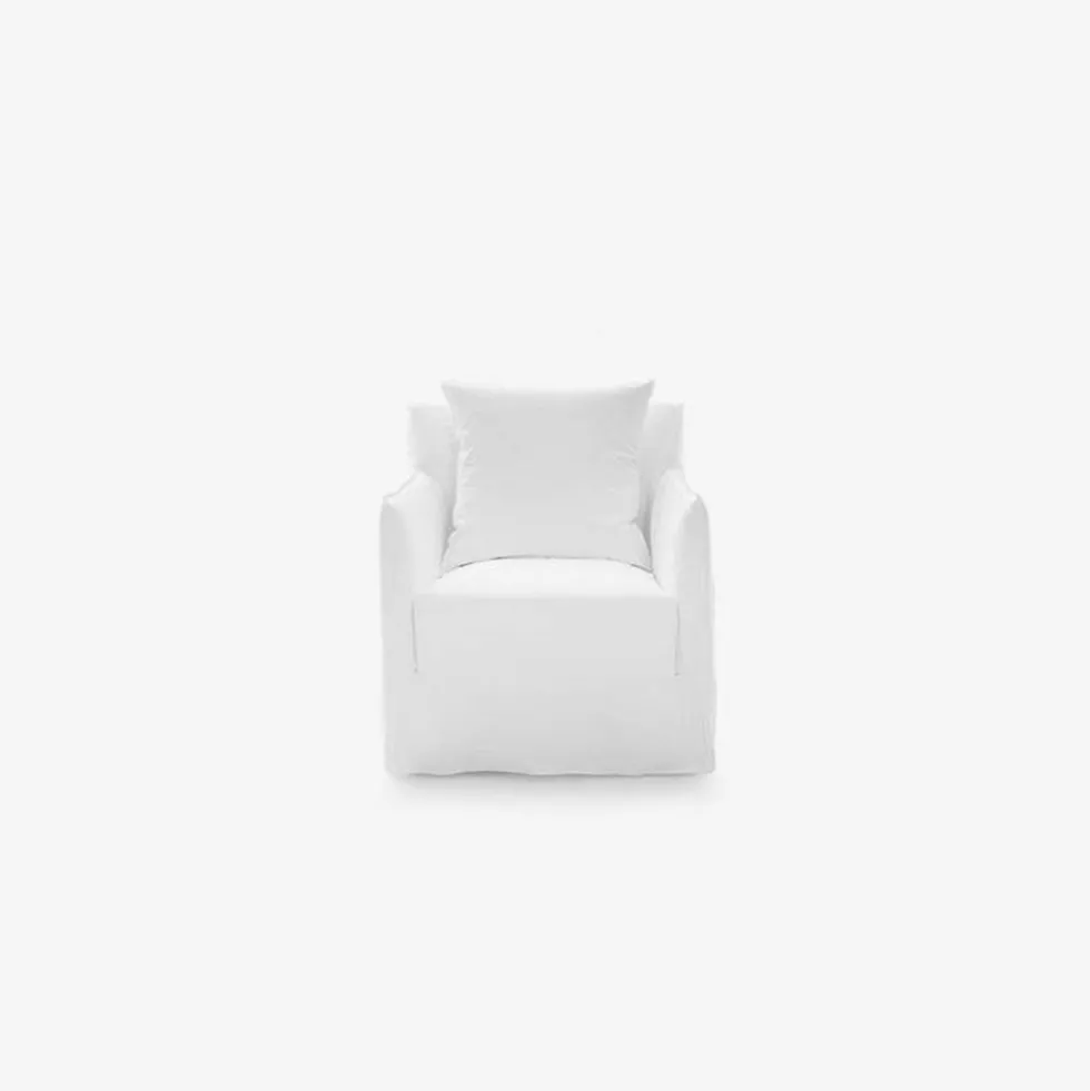 Gervasoni - Fauteuil Ghost n°04 - Lin Blanc