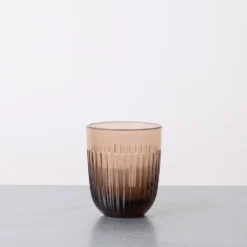 Gobelet en verre pressé - Ouessant - Moka