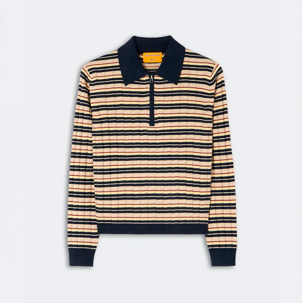 Guest In Residence - Pull Track Polo - Marine Combo
