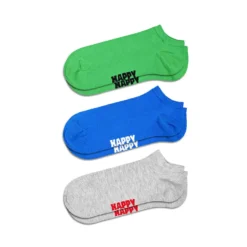 Happy Socks - Pack Chaussettes Basses Solid - Gris