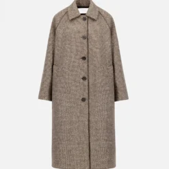 Harris Wharf London - Manteau Balmacaan - Crème & Marron