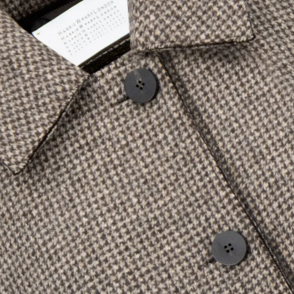 Harris Wharf London - Manteau Balmacaan - Crème & Marron