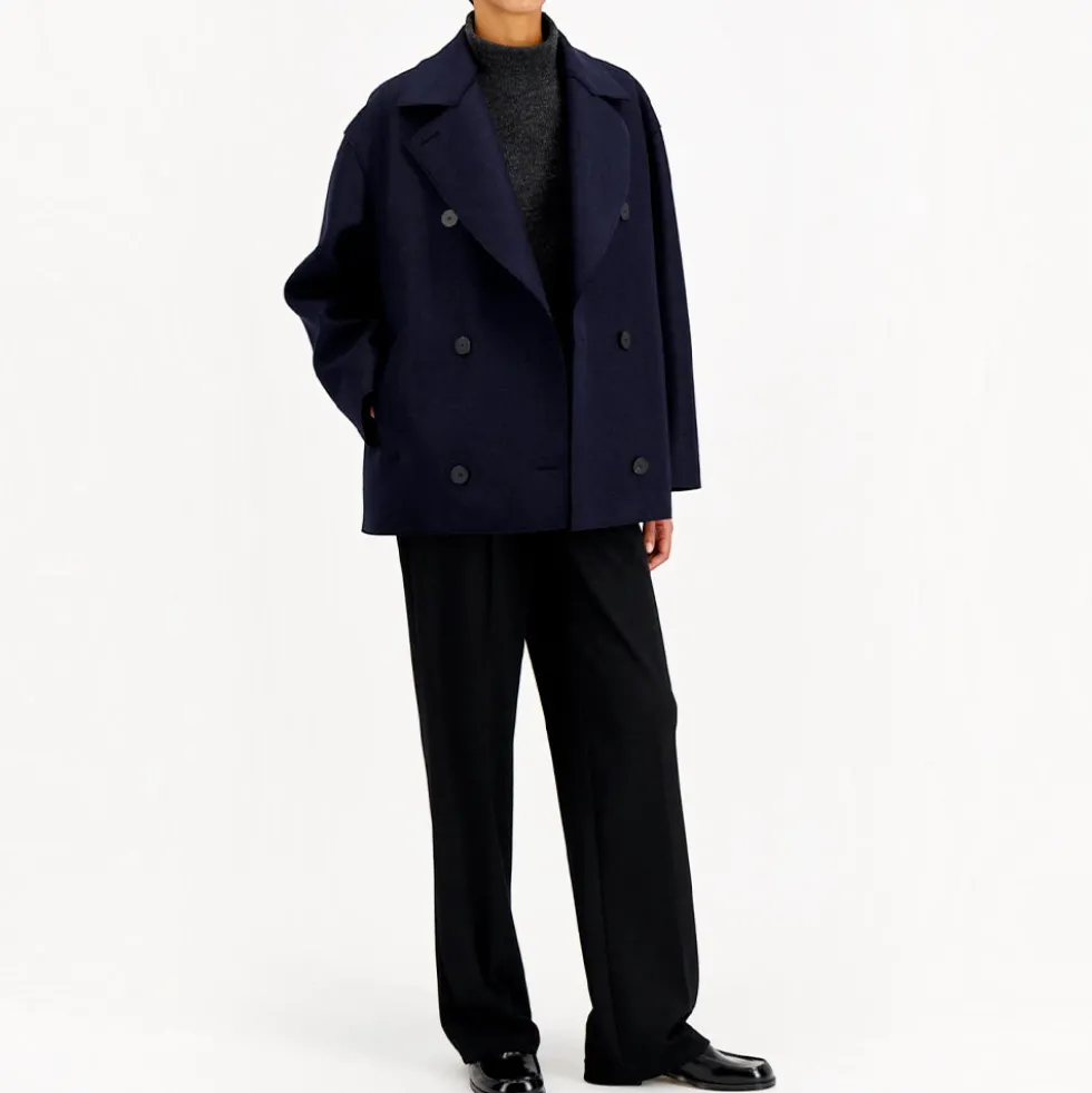 Harris Wharf London - Manteau Peacoat Oversized - Marine