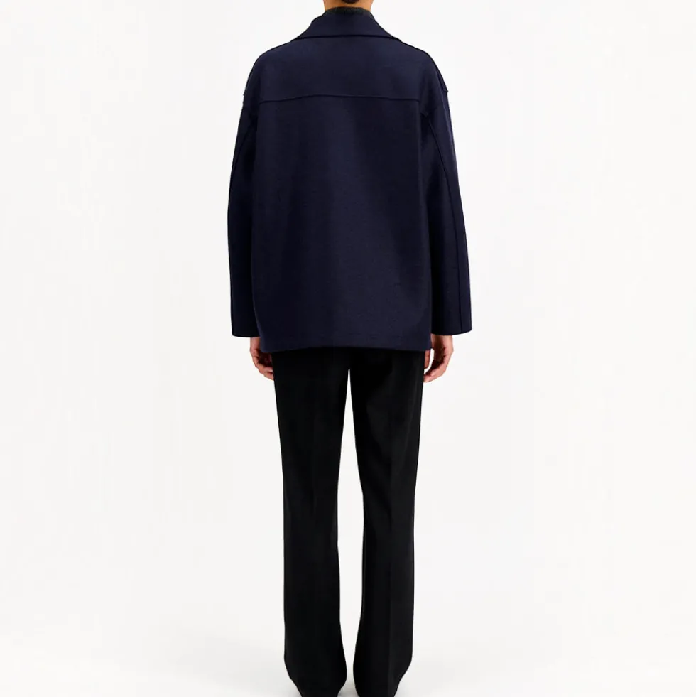 Harris Wharf London - Manteau Peacoat Oversized - Marine