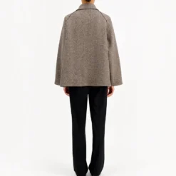 Harris Wharf London - Manteau Raglan - Crème & Marron