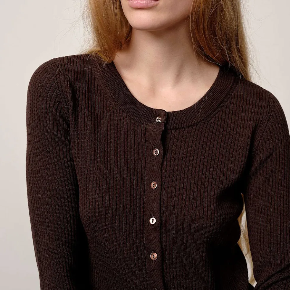 HERSKIND - Cardigan Brooks - Café