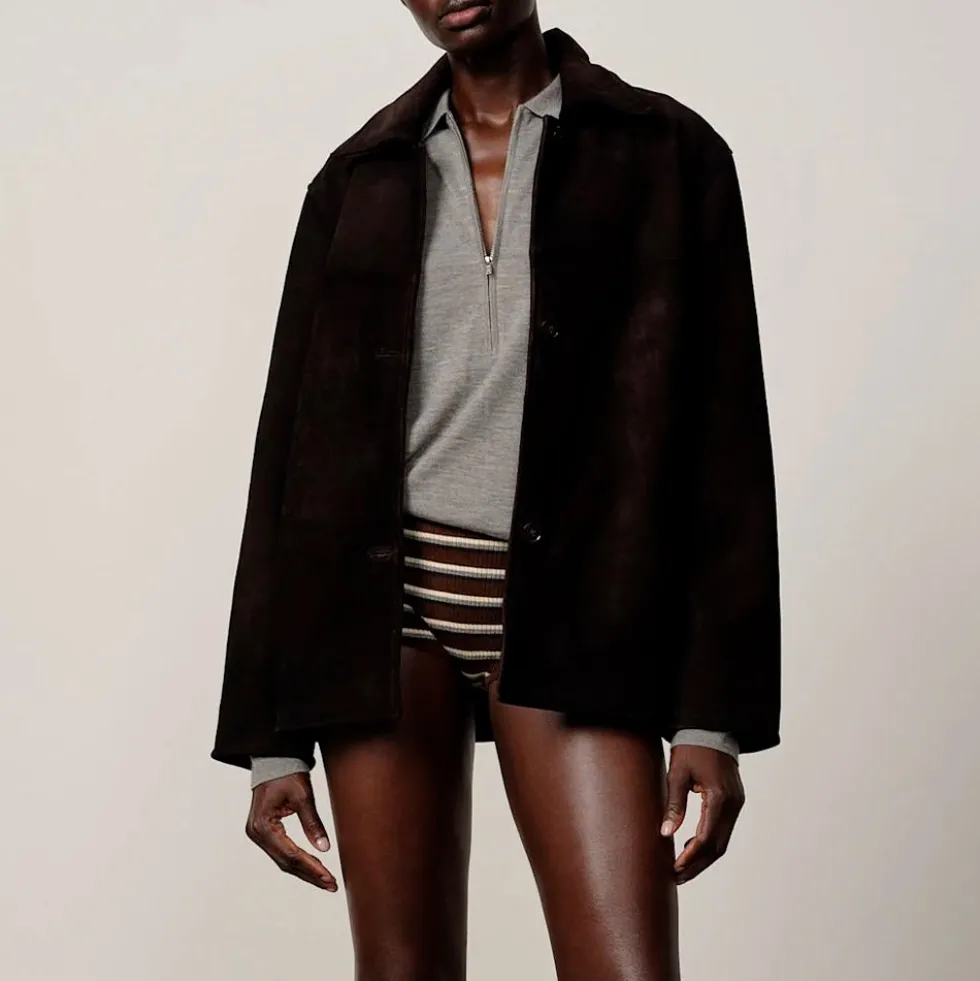 HERSKIND - Veste en Daim Manon - Marron Café