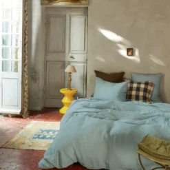 Housse de couette en lin lavé - Gris Vésuve