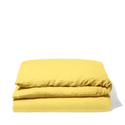 Housse de couette en lin lavé - Jaune Citronnade
