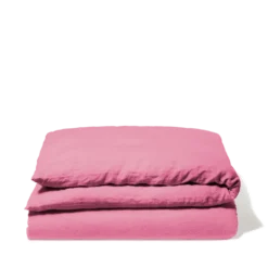 Housse de couette en lin lavé - Rose Garance