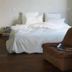 Housse de couette en percale de coton - Blanc Craie