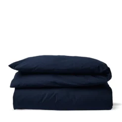 Housse de couette en percale de coton - Tataki Bleu Nuit