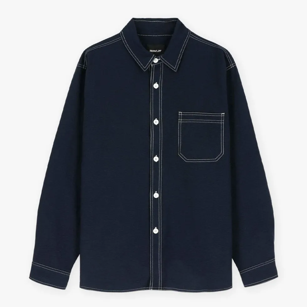 Howlin' - Chemise Everyday Seersucker - Marine