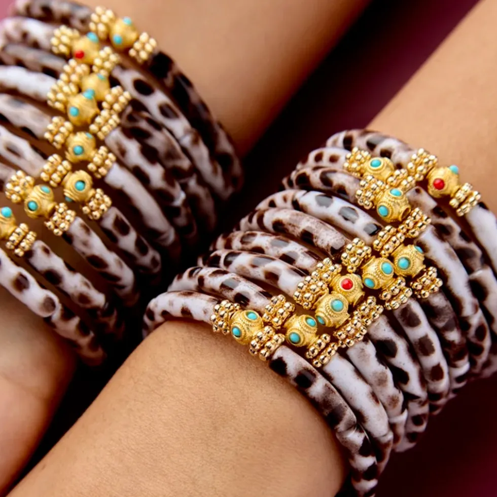 Juhu - Bracelet Duo Mini Leo - Blanc & Marron