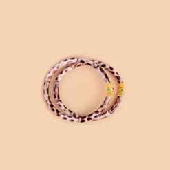 Juhu - Bracelet Duo Mini Leo - Blanc & Marron