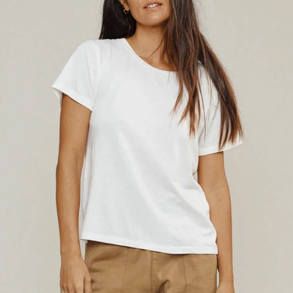 Jungmaven - T-shirt Ojai - Blanc Washed