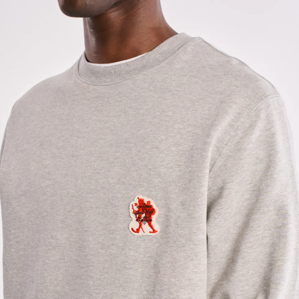 La Caverne du Pont-Neuf x Au Vieux Campeur - Sweat Patch - Gris Clair