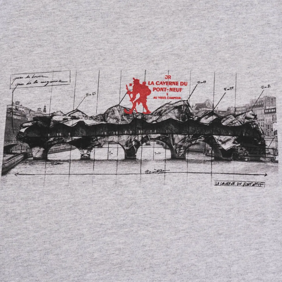 La Caverne du Pont-Neuf x Au Vieux Campeur - T-shirt - Gris Clair