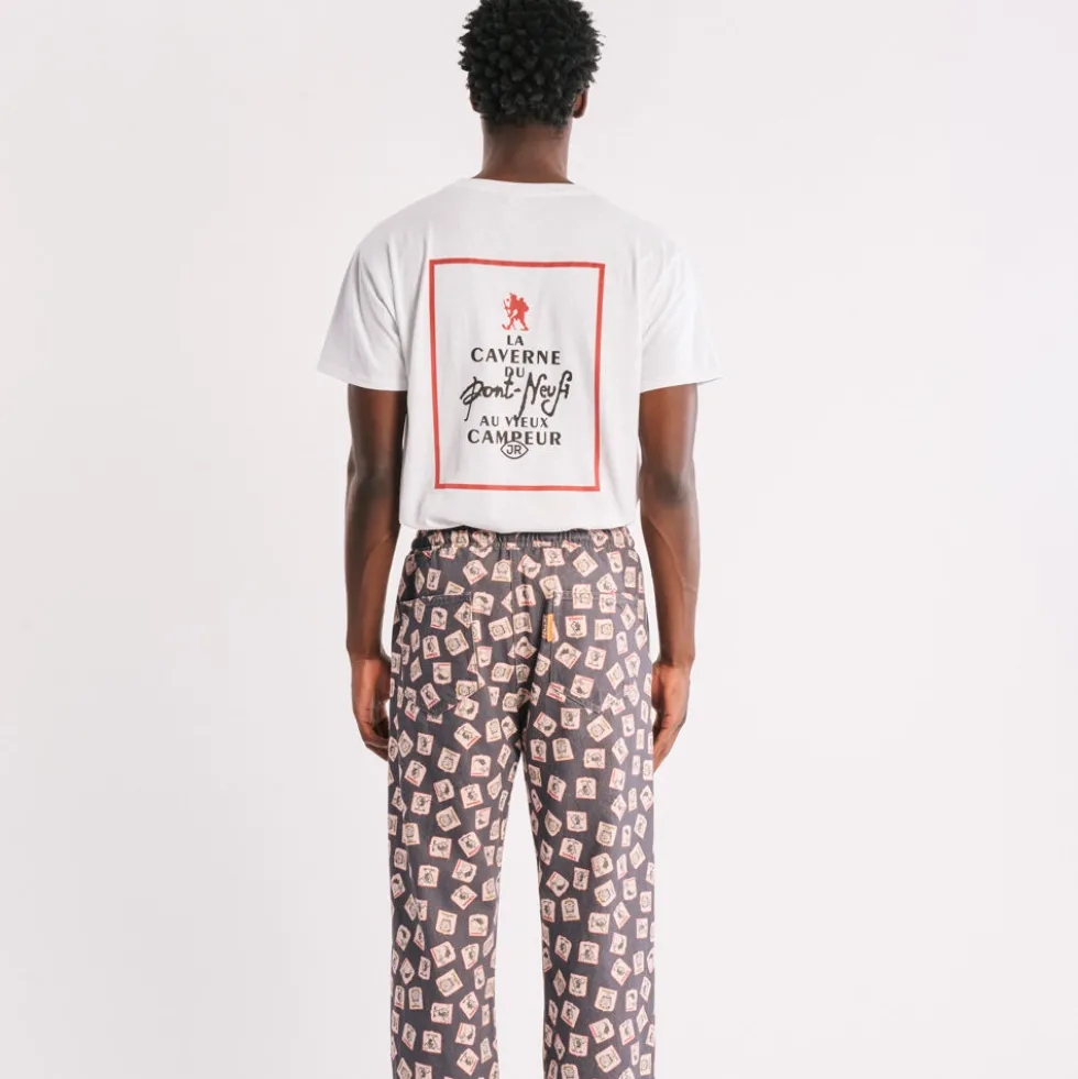La Caverne du Pont-Neuf x Au Vieux Campeur - T-shirt Etiquette - Blanc
