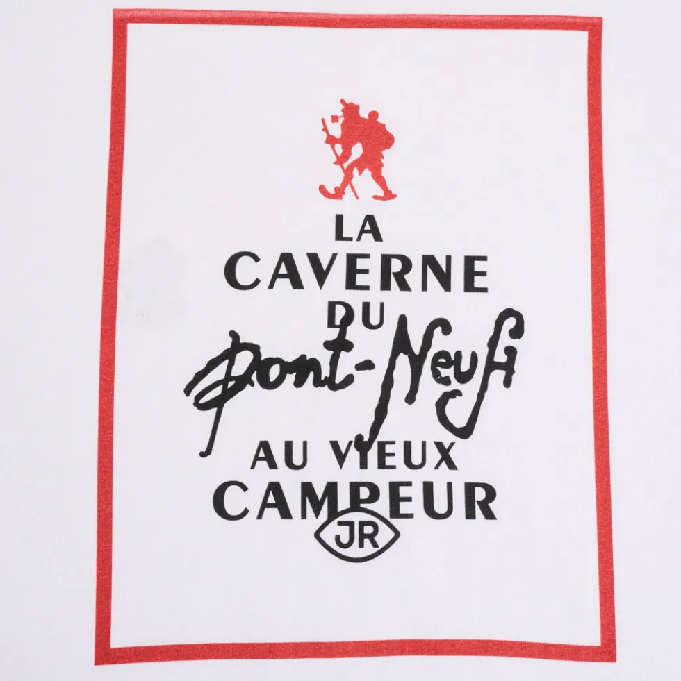 La Caverne du Pont-Neuf x Au Vieux Campeur - T-shirt Etiquette - Blanc